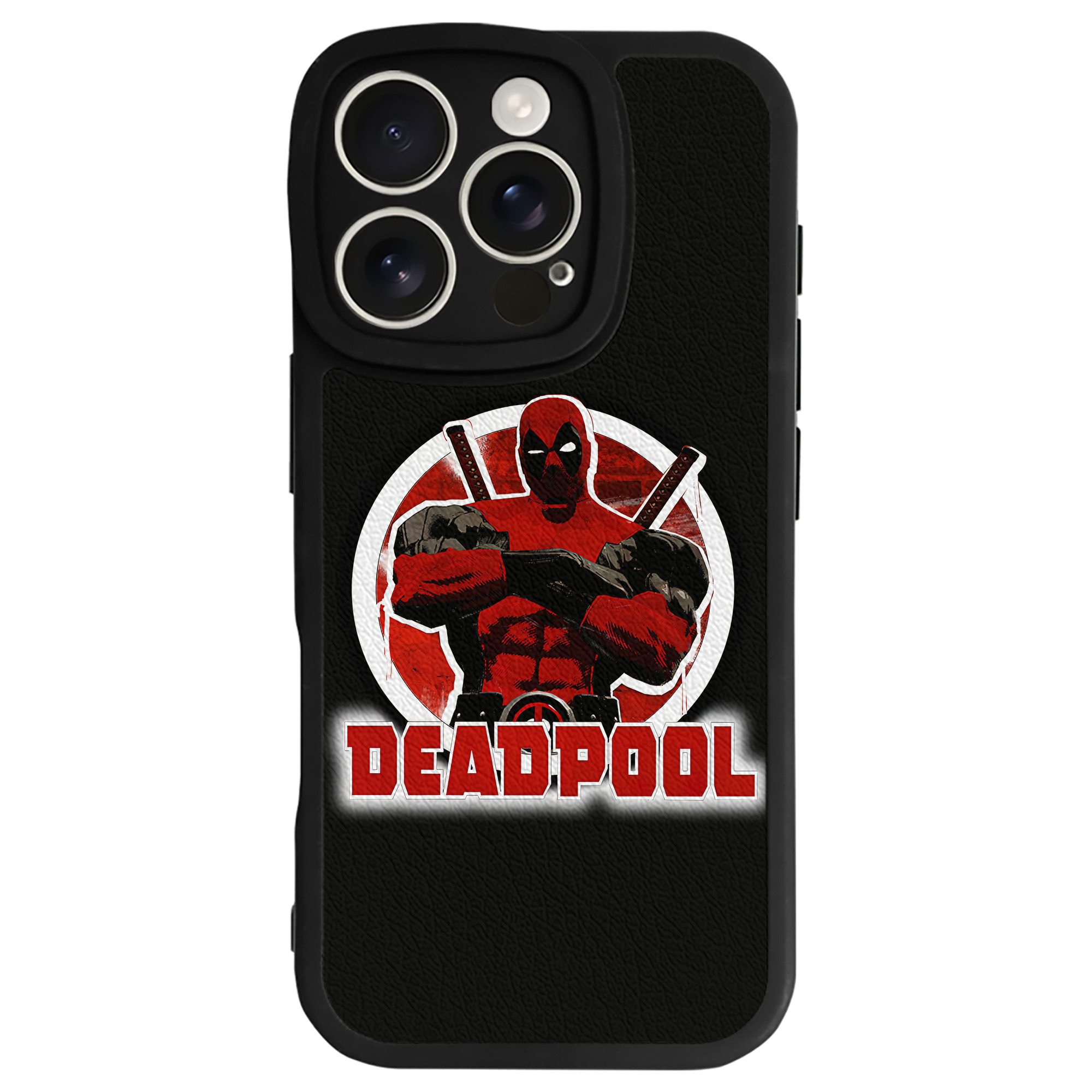 （画像用） Deadpool デッドプール 【iPhone 16シリーズ対応】シリコンスマホケース（レザー調） 材質：シリコン